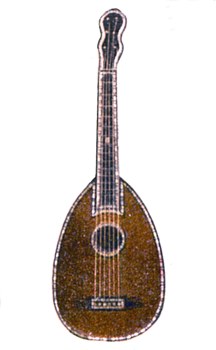 Lautenzister (gitarrisiert), Johann Goldberg, Danzig 1747, Reproduktion nach de Wit 1892