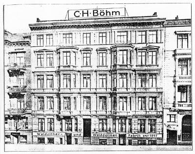 Gschftshaus der Firma C. H. Bhm, Hamburg, Steintorweg 2 (um 1925)