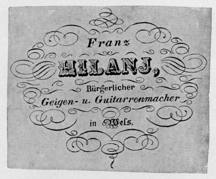 Schlagzither, Franz Hilani, Wels, um 1845; Reproduktion nach Kinsky 1912