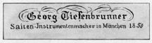 Schlagzither, Georg Tiefenbrunner, München 1850; Reproduktion nach Kinsky 1912