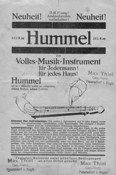 Prospekt "Hummel", Max Thiel, Petersdorf