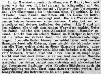 Paul Thierfeld (Hrsg.): Praktische Schule zu Thierfeld's Accord-Zither "Mignon", Leipzig, C. G. Röder, o.J.